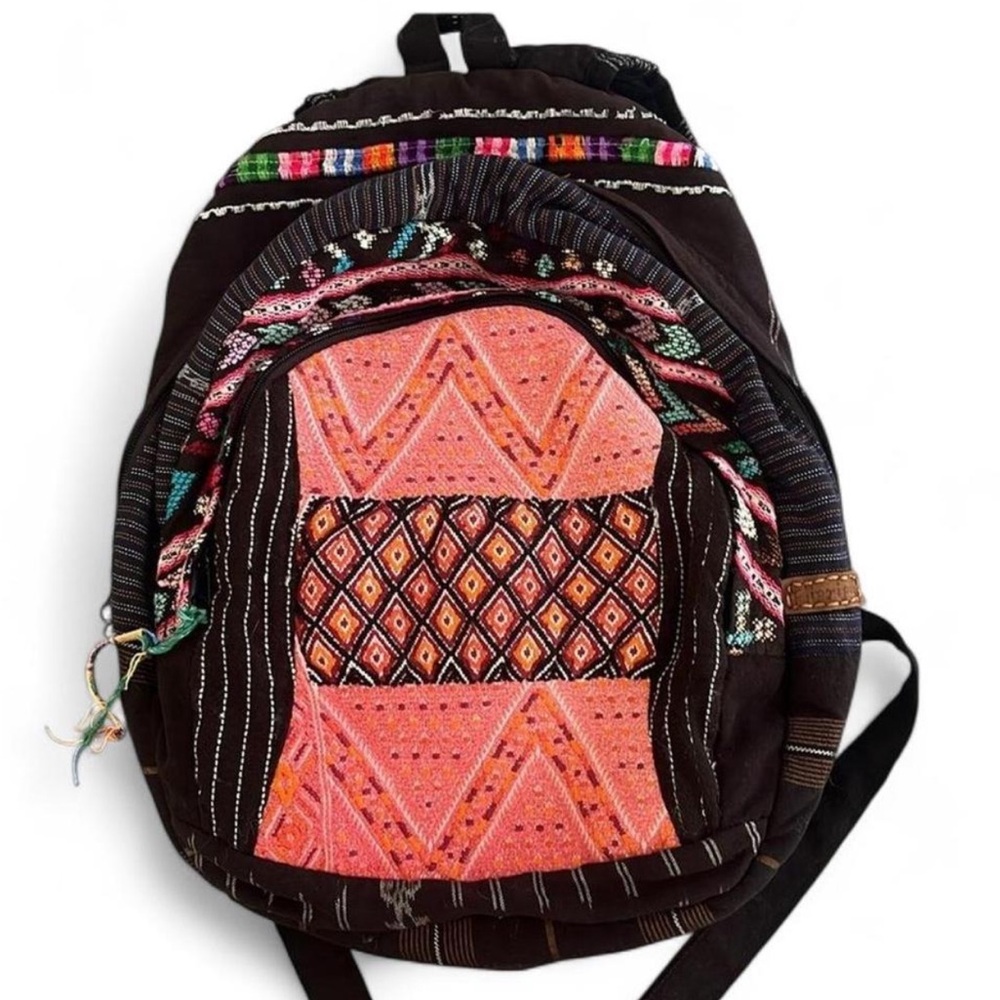 Hiptipico Handmade Colorful Backpack Large Guatemala Boho